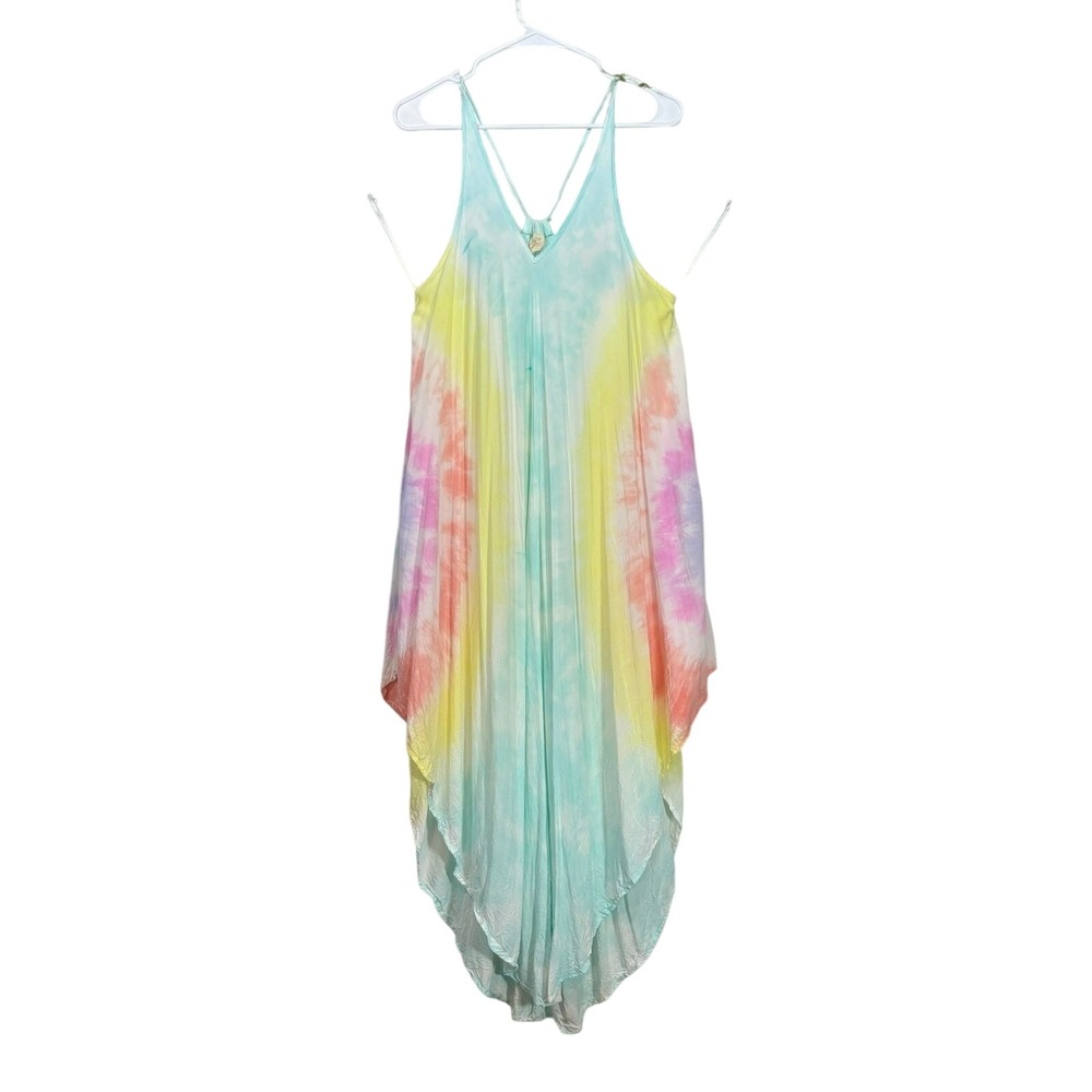 Surf Gypsy Tie Dye Handkerchief Dress Womens Small Boho Beach Summer Cover Up